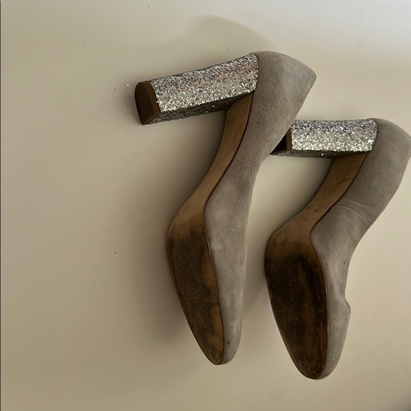 J Crew sparkly suede pumps!